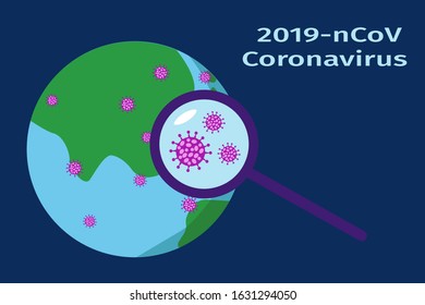 COVID-19 epidemic. Wuhan coronavirus 2019-nCov outbreak. Chinese virus global epidemic. Novel coronavirus alert. Vector illustration.