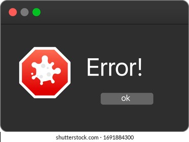 Covid-19 Error warning notification virus