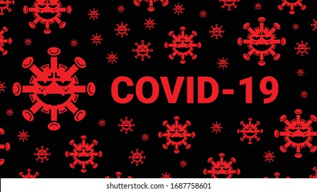 covid-19 flat design icon background