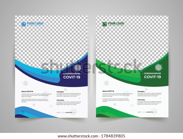 COVID-19 flyer template design, virtual conference
flyer, Medical Flyer Template, medical brochure, annual report,
flyer design templates in A4 size, Medical product sale or
coronavirus COVID-19, 
EPS