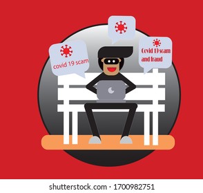 Covid-19 Fraud And Scam Alert Illustration Vector