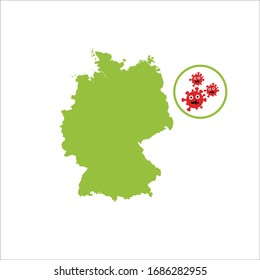 Covid-19  Germany map of protection against Corona virus