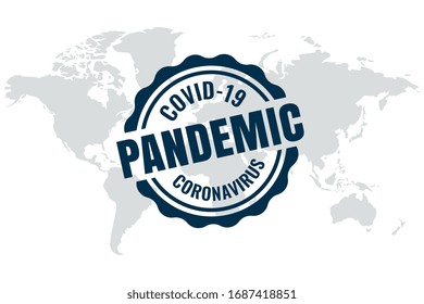 Covid-19 global outbreak pandemic background with world map