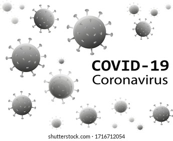 
covid-19, The global pandemic alert. The inscription and symbol of the coronavirus. vector illustration