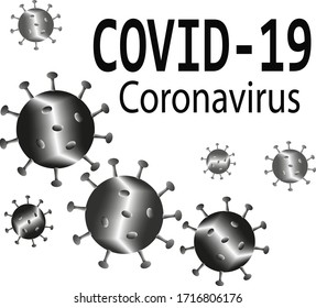 covid-19, The global pandemic alert. The inscription and symbol of the coronavirus. vector illustration