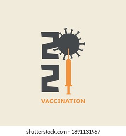 Covid-19 global vaccination. Antiviral therapy. Coronavirus treatment and prevention. Medical icon concept