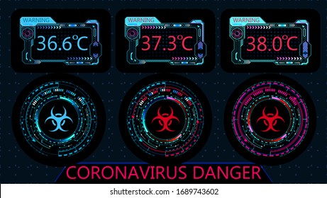 Covid-19. Graphic diagnostics. Coronavirus causes severe SARS. World pandemic. Vector illustration