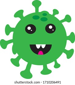 covid-19 happy emojis in green