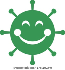 COVID19 happy expression of funny vector emoticons
