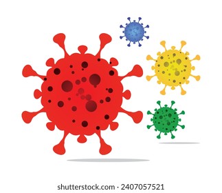Covid19 icon and ilustration, Corona virus design vector.