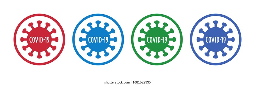 Covid-19 Icon Set - Coronavirus Icons - Isolated Vector