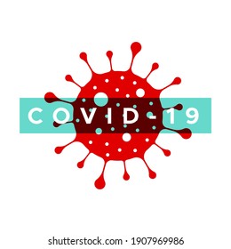 Covid-19 icon. Vector illustration, flat design