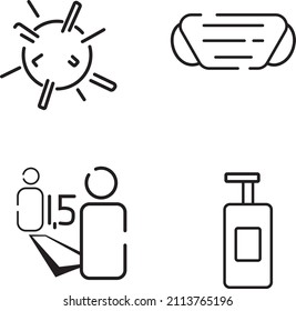 covid-19 icons coronavirus public medical safety icons