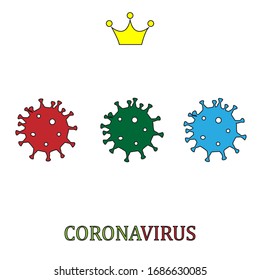 Covid-19. Illustration of a coronavirus. Virus outbreak.