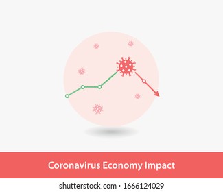 COVID-19 Impact On Global Economy. Concept Of Corona Virus Impact On World Trade And Market. 