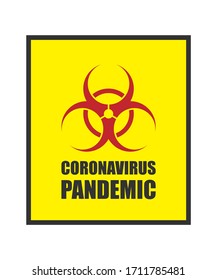 Covid-19 info sign. Coronavirus vector icon. Social distancing, avoid crowds and stop corona virus campaign. Stay and work at home logo. biohazard symbol. Pandemic information poster.