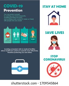 covid19 infographics with prevention methods vector illustration design