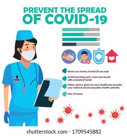 covid19 infographics with prevention methods vector illustration design