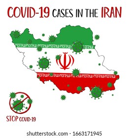 COVID-19, In Iran. Virus Corona Vectors. Vector Illustration.