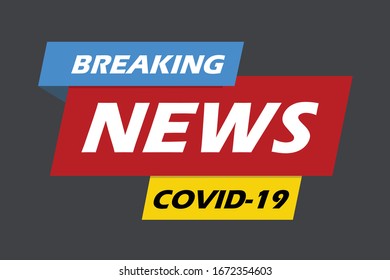 COVID-19 einzelne Vektorillustration Emblem und Hintergrund, coronavirus informgrafische Schlagzeile für medizinische Nachrichten Web-Grafik, Poster und Banner.