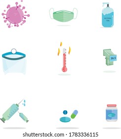 Covid-19 item for health care vector