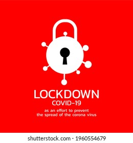 Covid-19 Lockdown concept, icon EPS