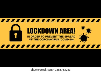 COVID-19 LOCKDOWN, Coronavirus Lockdown for quarantine Illustration Vector