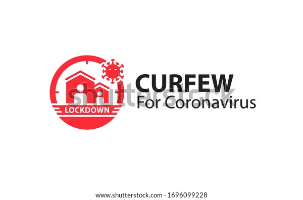 COVID-19\
Lockdown icon logo vector. Curfew for coronavirus. Lockdown the\
city to prevent the spread of the\
coronavirus.