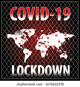 COVID-19 Lockdown. Vector illustration. EPS10