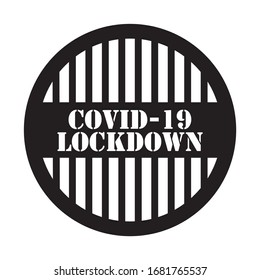Gráfico de ilustración del vector de bloqueo Covid-19. La enfermedad del coronavirus (COVID-19) es una enfermedad infecciosa causada por un nuevo virus.