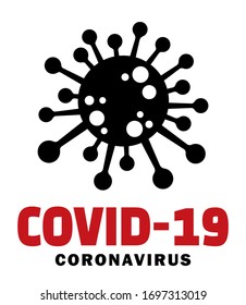 Covid-19 logo concept isolated on white background. Sign & Symbol, Covid 19 Virus logo, Covid Icon, Vector Illustration Coronavirus COVID-19. Virus wuhan from China.