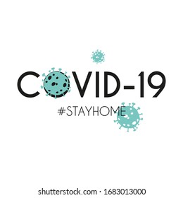 Covid-19 logo. Coronavirus protection  concept. Editable vector sign.