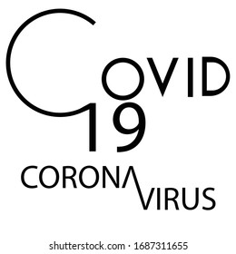 Covid-19 logo . coronavirus . vector illustration.
