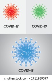 Covid-19 Logo Illustration for coronavirus full vector illustration