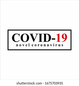 COVID-19 Logo, Covid-19 Symbols, Novel Coronavirus Covid-19, Coronavirus isolated on white background