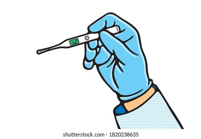 COVID-19 lovers and protection Concept, COVID 19. SARS, CoV 2. People in medical mask. Measures to prevent people with fever and Covid-19. Vector backgroun and retro style.