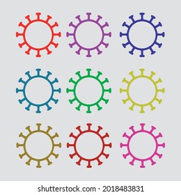 Covid-19 Símbolo gráfico de iconos médicos