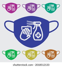 Covid-19 Medical icons template coronavirus