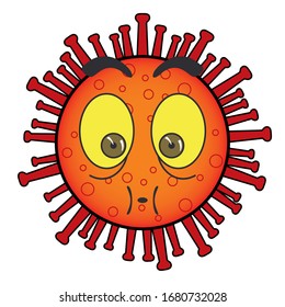 Vector Emoji Rojo Nauseoso COVID-19