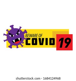 Covid-19 & Novel Corona Virus Pandemic Campaign. Image For Poster, Web & Internet Article.