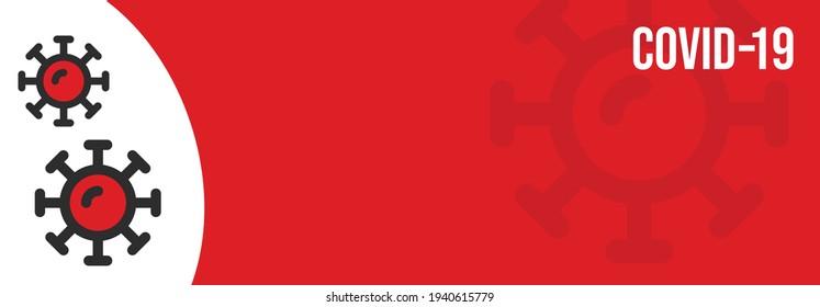 Covid-19 novel coronavirus banner with microscopic viruses cell Vector. 