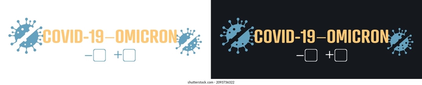 COVID-19 OMICRON test set. Flat vector illustration.