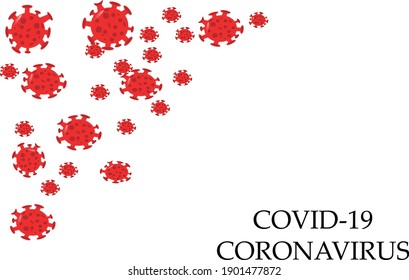 COVID-19 on white background. World Health Organization WHO introduced new official name for Coronavirus disease named COVID-19.  New mutation VUI-2020-01 at UK.