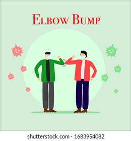 Covid-19 outbreak elbow mump is alternative way for greeting ,handshake alternative .