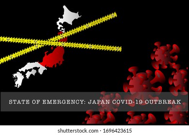 COVID-19 outbreak in Japan vector
