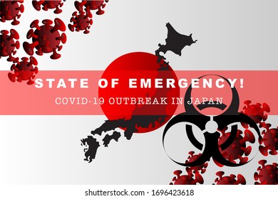 COVID-19 outbreak in Japan vector