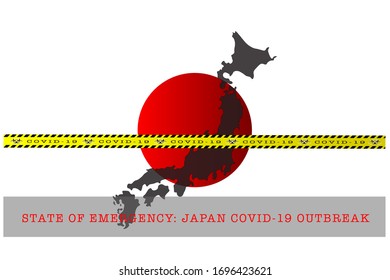 COVID-19 outbreak in Japan vector