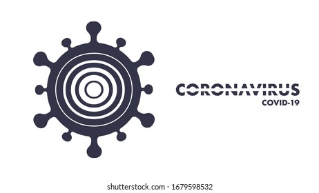 COVID-19 pandemic abstract background Illustration. Coronavirus logo, symbol. Flat vector illustration. Eps 10