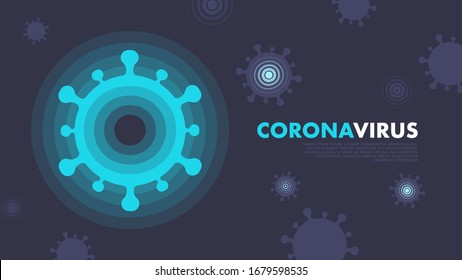 COVID-19 pandemic abstract background Illustration. Coronavirus logo, symbol. Flat vector illustration. Eps 10