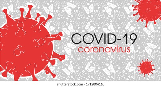 Covid19, pandemic outbreak.Vector banner.